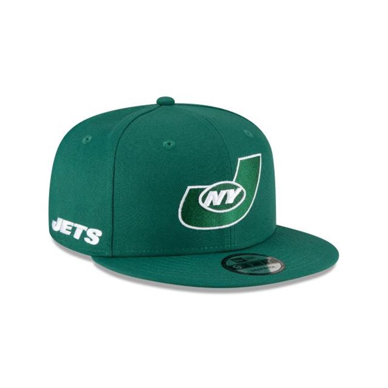 NFL New York Jets Logo Mix 9Fifty Snapback (CDL8151) - Green New Era Caps